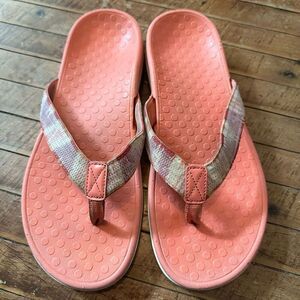Vionic pink sequin strappy ortho comfortable size 9.5 sandals